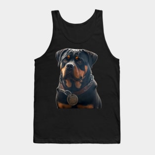 Rottweiler Steampunk Ai generated Tank Top